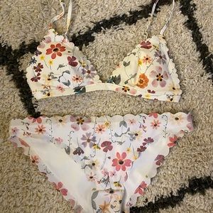 Floral Two Piece Bathing Suit